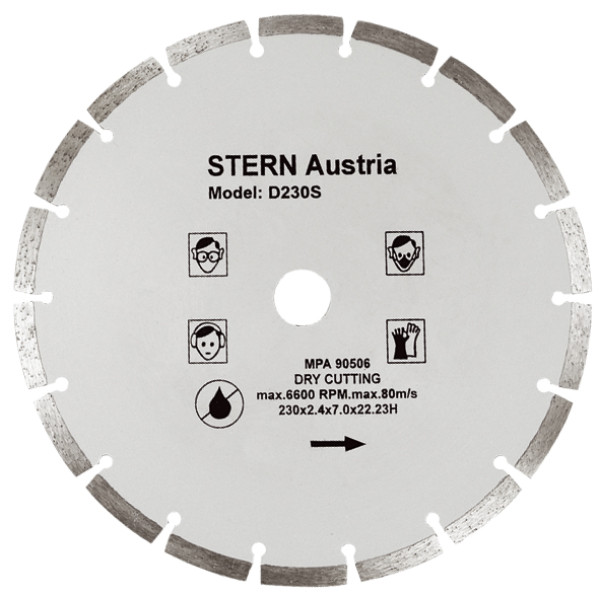 Disc Diamantat Stern 230mm Tăiere Uscată