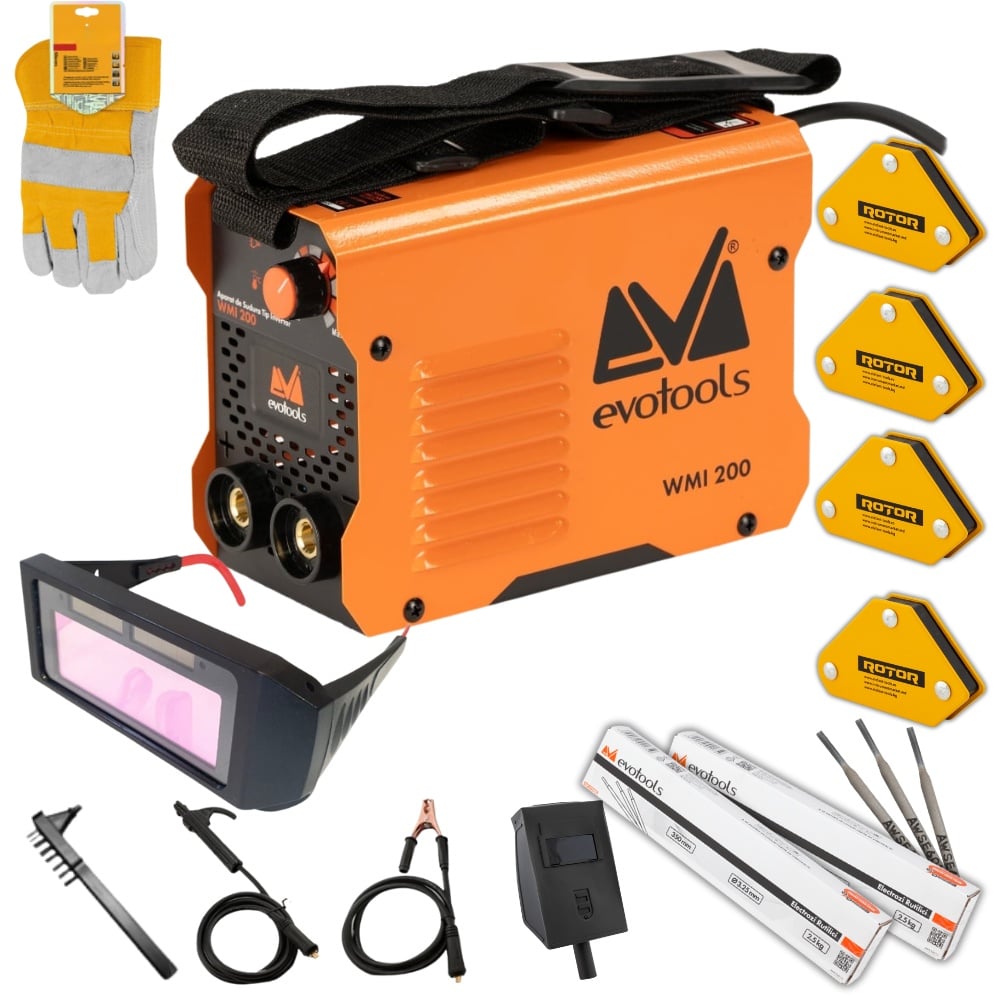 Aparat Sudura Invertor Evotools WMI 200 Pachet