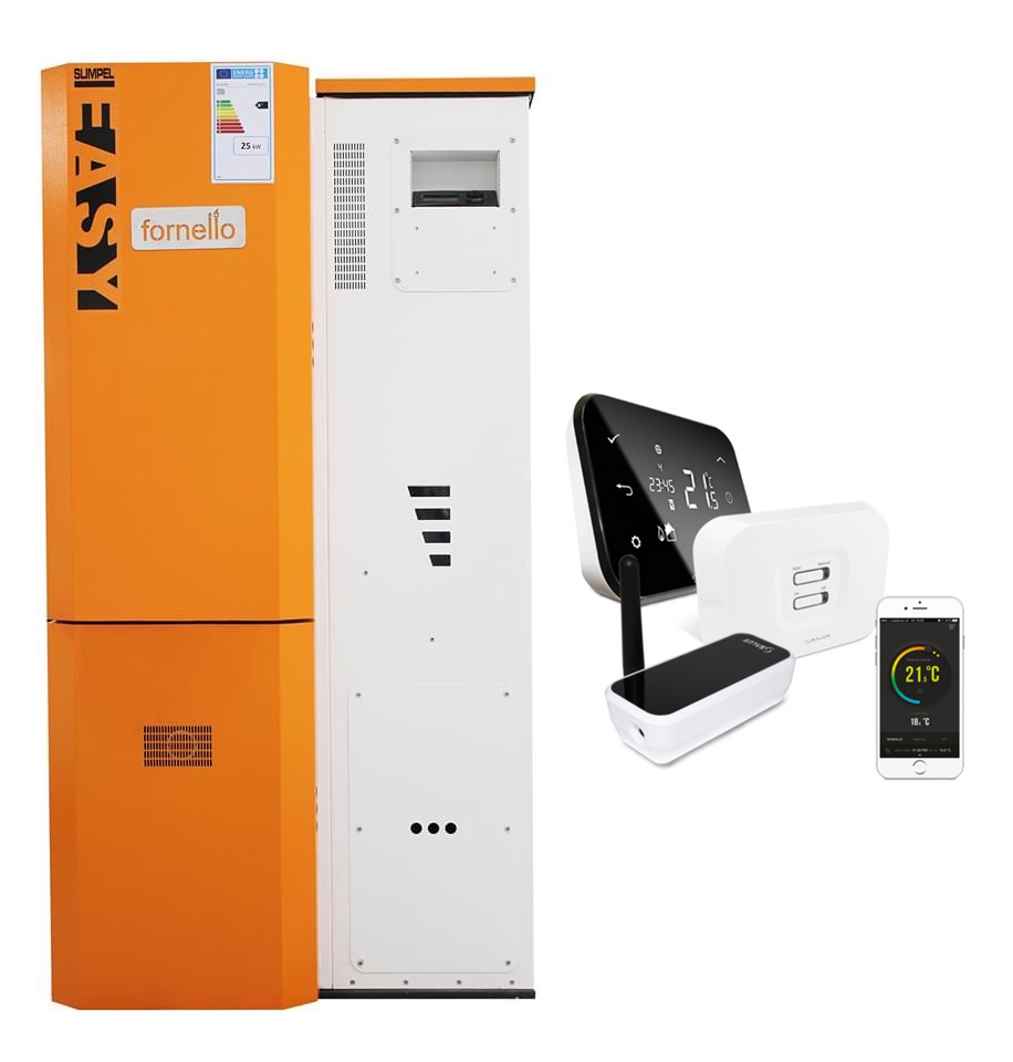 Centrala pe peleti Fornello 25 kW pachet complet