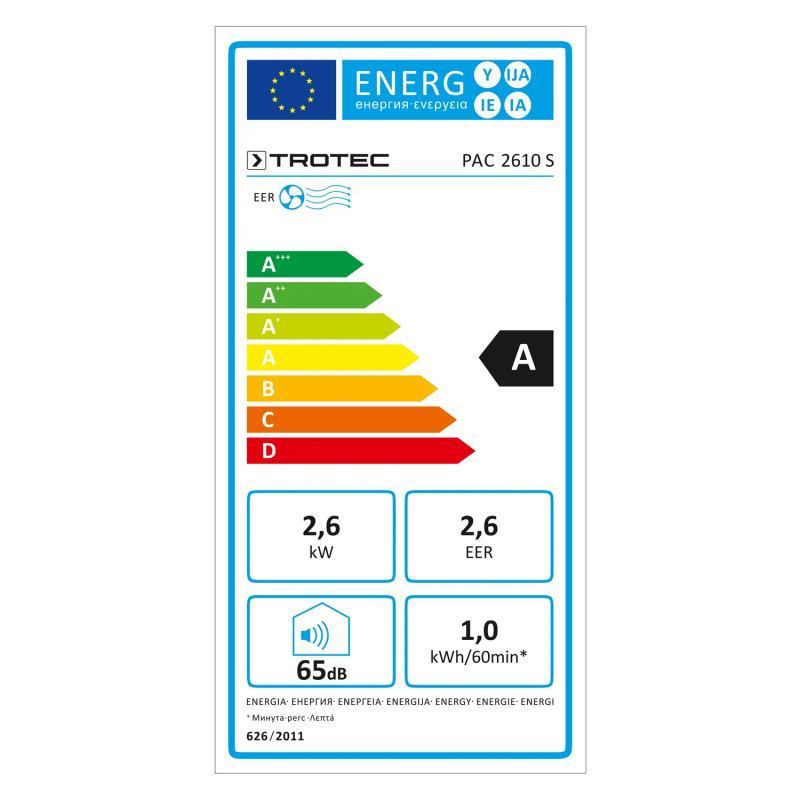 Trotec PAC 2610 S - Aer condiționat portabil 9000 BTU - imagine 9