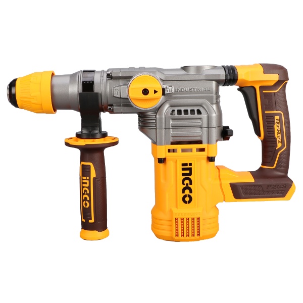 Ciocan rotopercutor 4.5J, 930rpm, 4400bpm, 20V Brushless Fara Acumulator Ingco CRHLI20288 - imagine 6