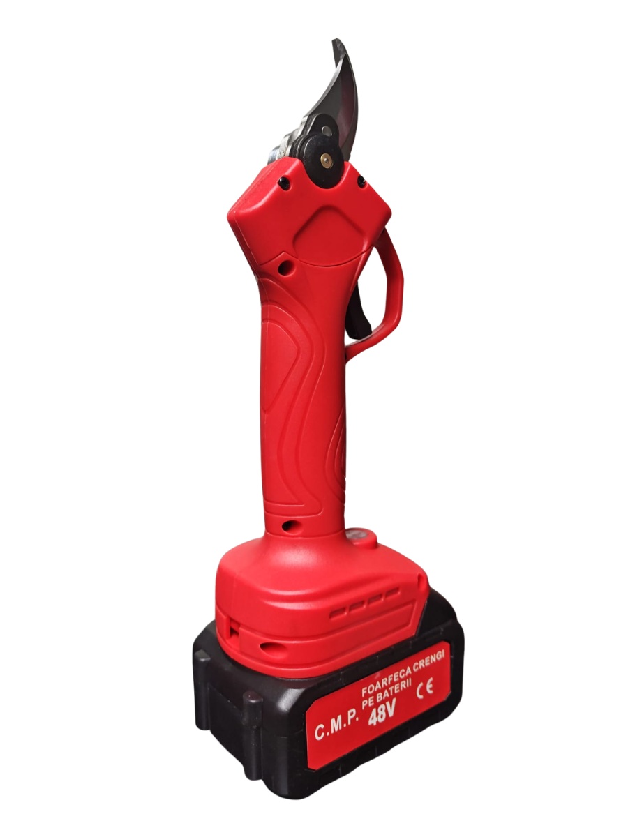 Foarfeca gradina electrica cu 2 acumulatori 48V, pentru gradina, diametru taiere 27mm, Valiza, profesional Campion PROFESSIONAL CMP1811 - imagine 3