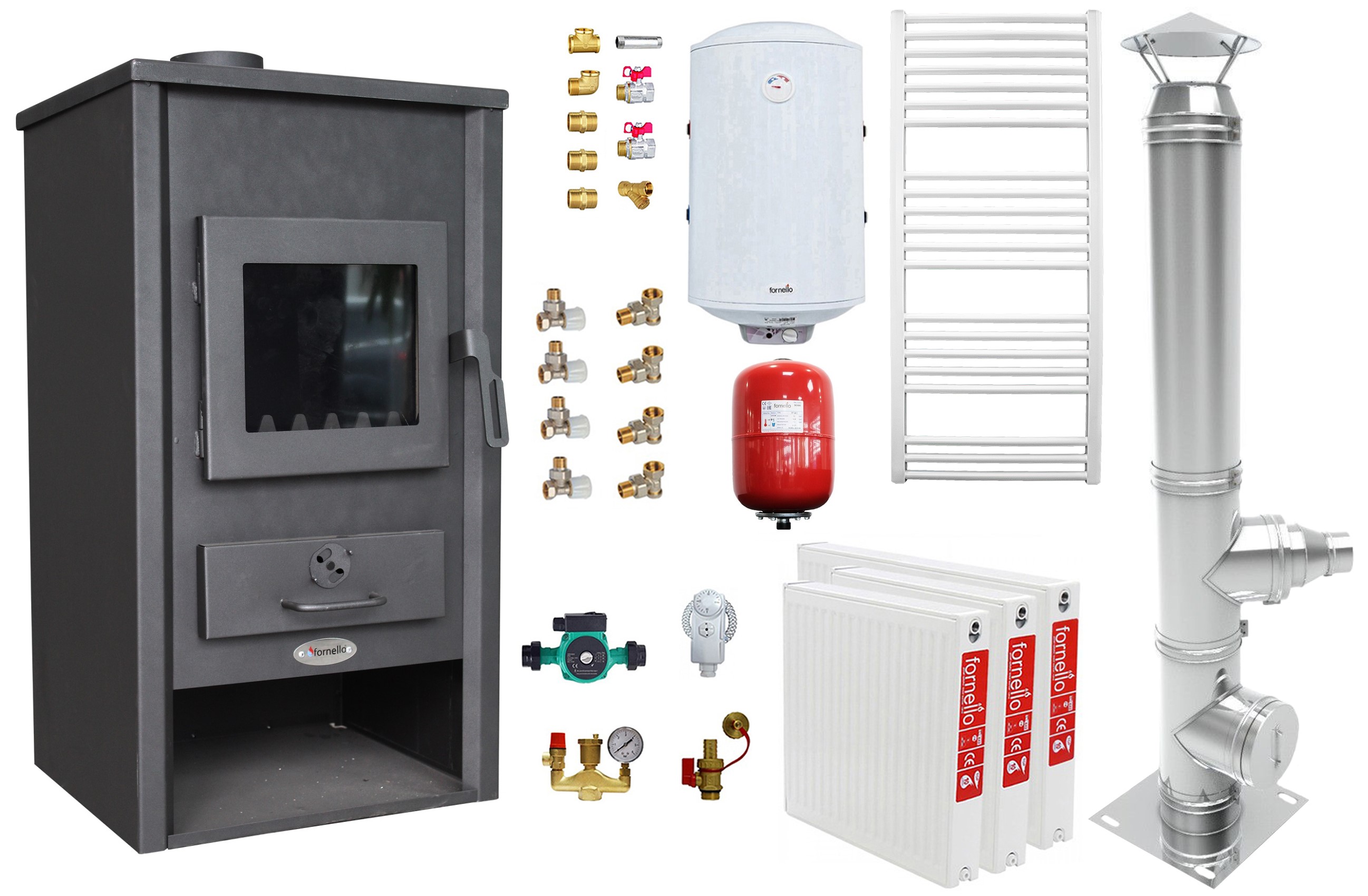 Pachet Complet Incalzire Termosemineu Fornello 14kW