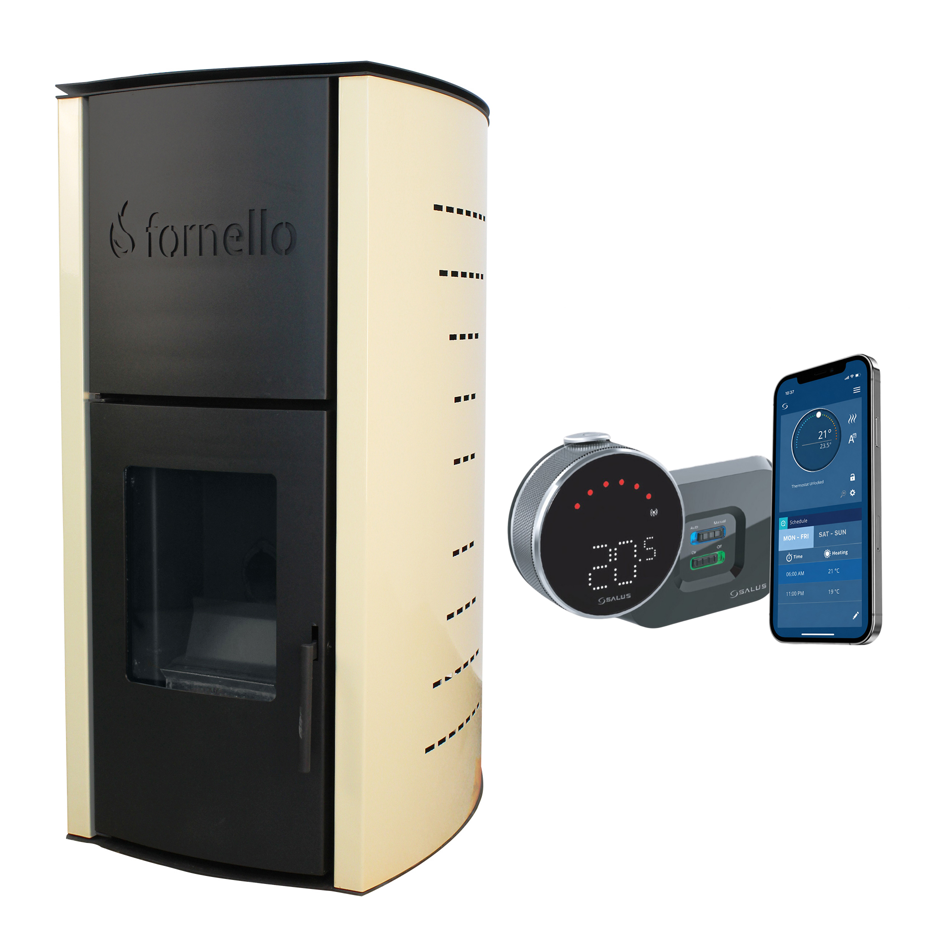 Termosemineu Fornello Michelle 12KW Control Wi-Fi - imagine 2