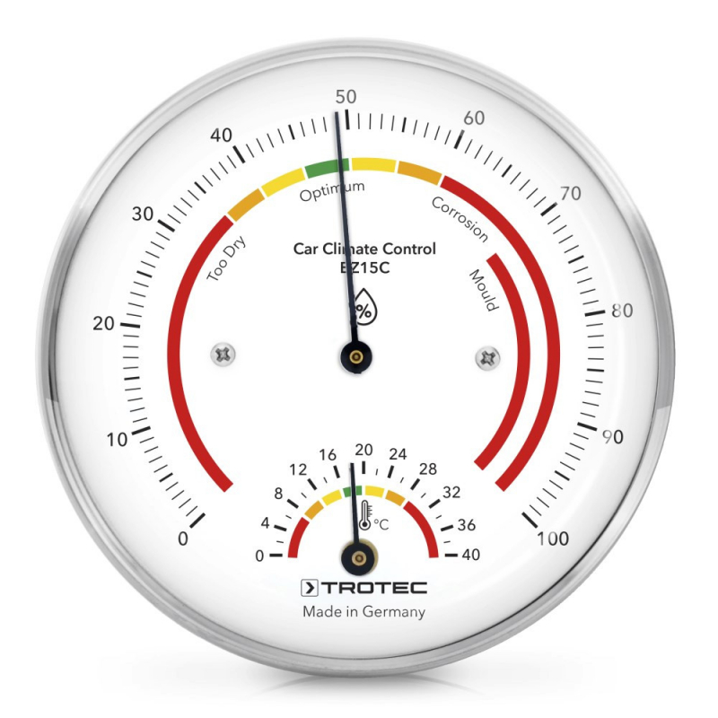 Termohigrometru Trotec BZ15C, scală colorată, precizie ±3% - imagine 2