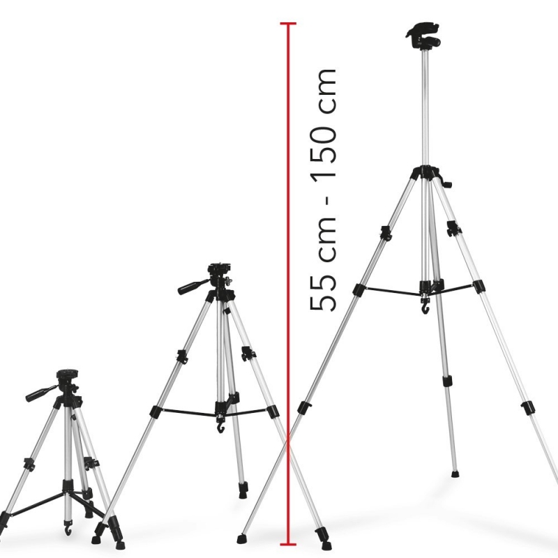 Trepied Universal Trotec 150 cm cu Cap Pivotant 3D - imagine 3
