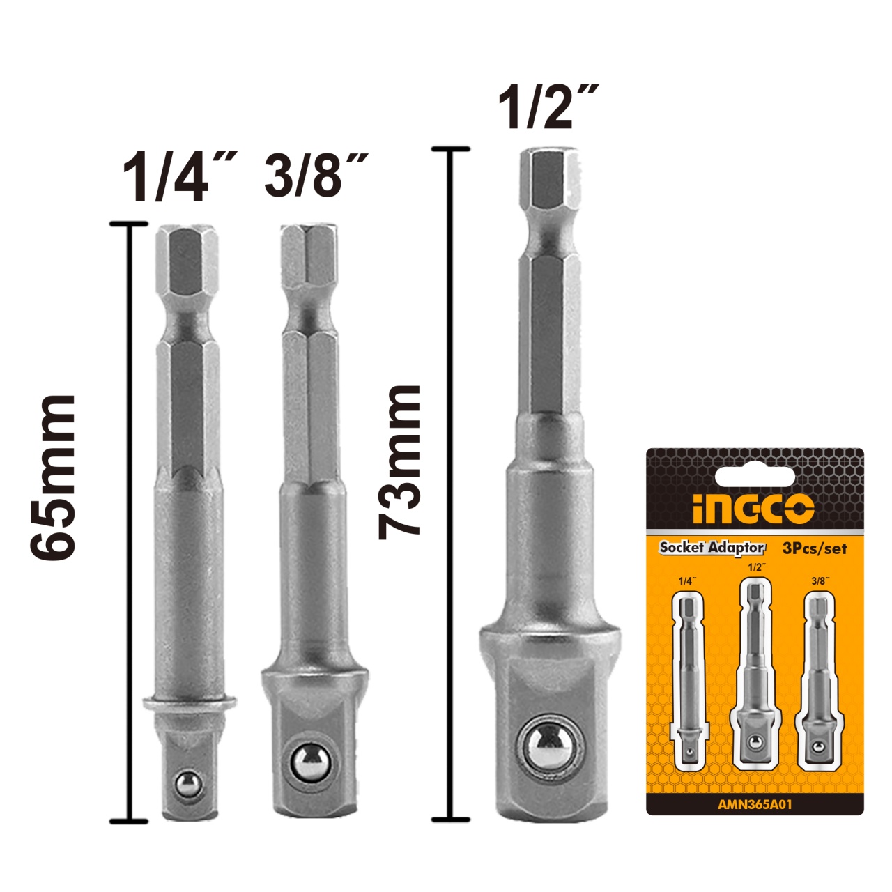 Set Adaptor Cheie Magnetica 1/4 3/8 1/2 - imagine 2