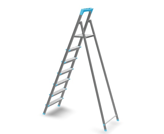 Scara Oțel Pliabilă 7 Trepte Scule365 - imagine 3