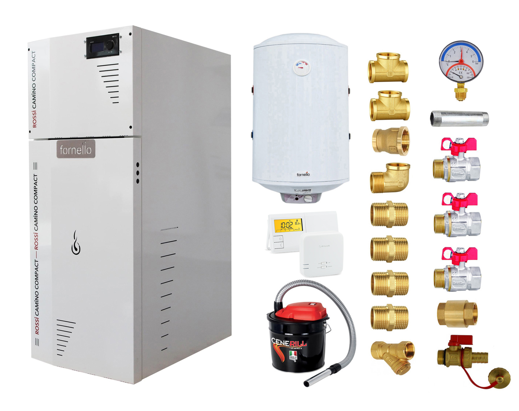 Centrala peleti Fornello 35kW Pachet Complet