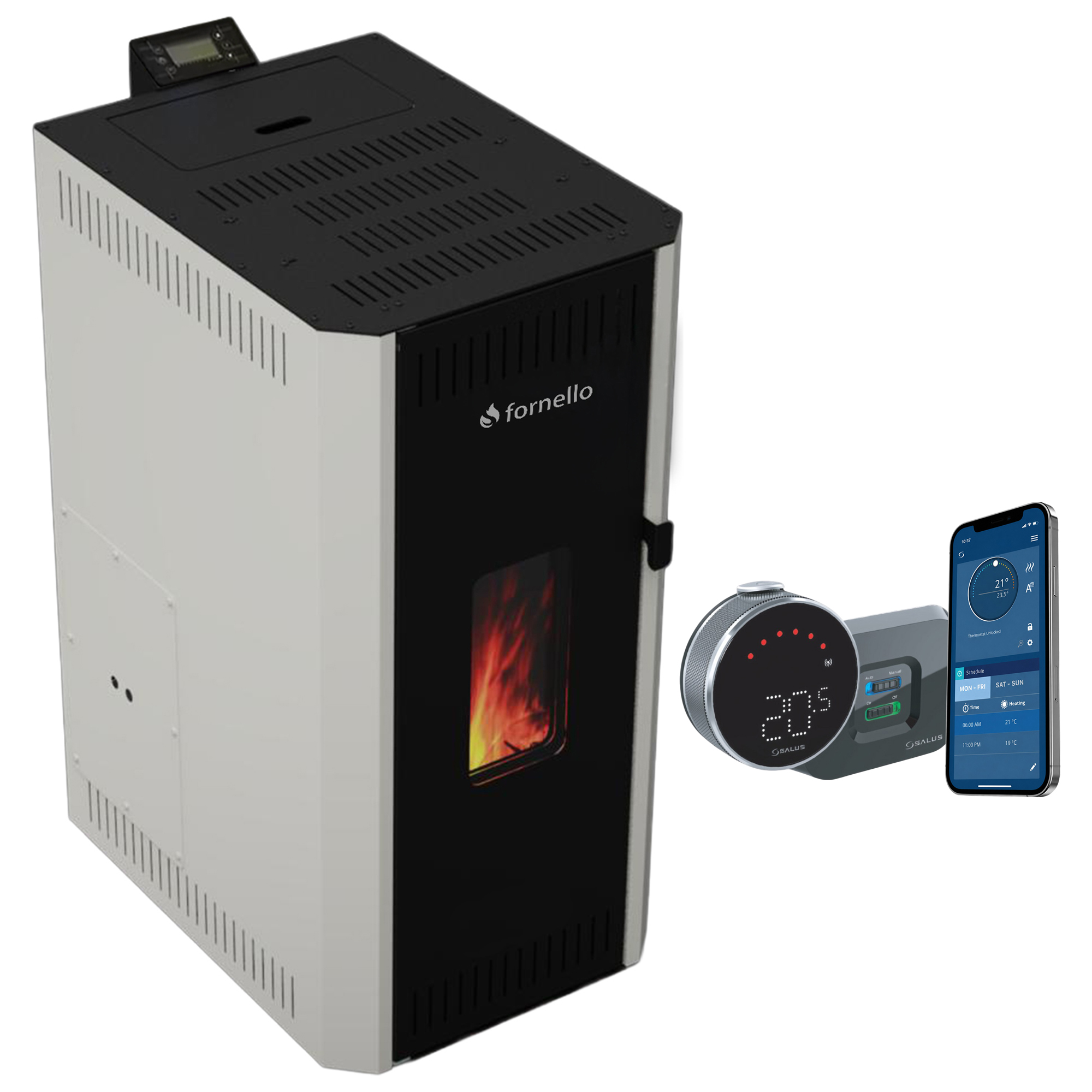 Termosemineu Fornello CALORE 35kW - Încălzire completă - imagine 2