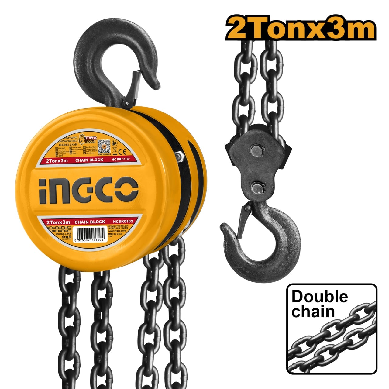 Macara cu Lant INGCO 1T 3m HCBK0101