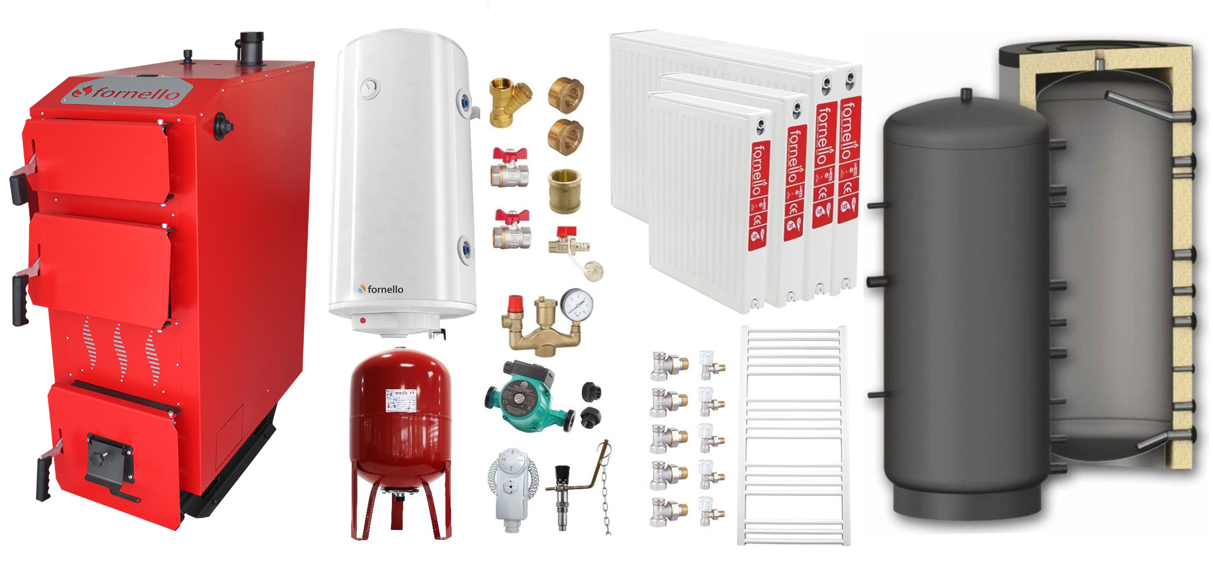 Pachet Centrală Fornello 30kW - Sistem Complet Încălzire
