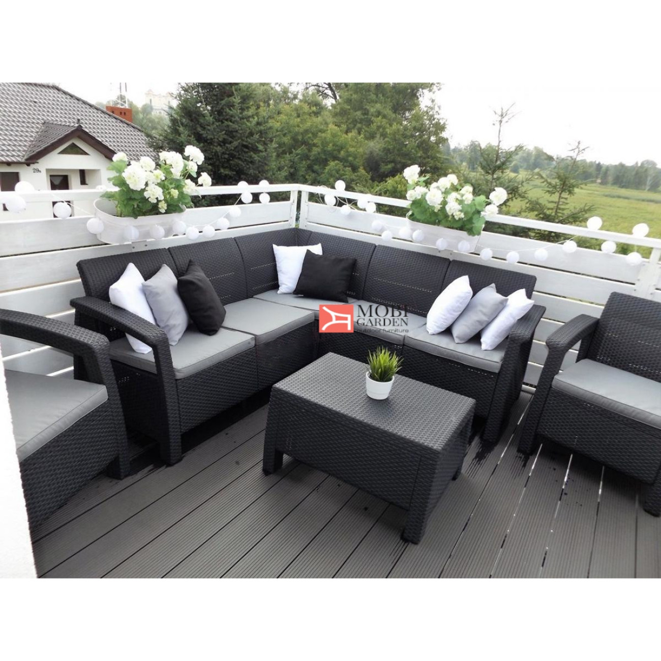 Set Gradina Coltar Corfu Relax Grafit - imagine 9