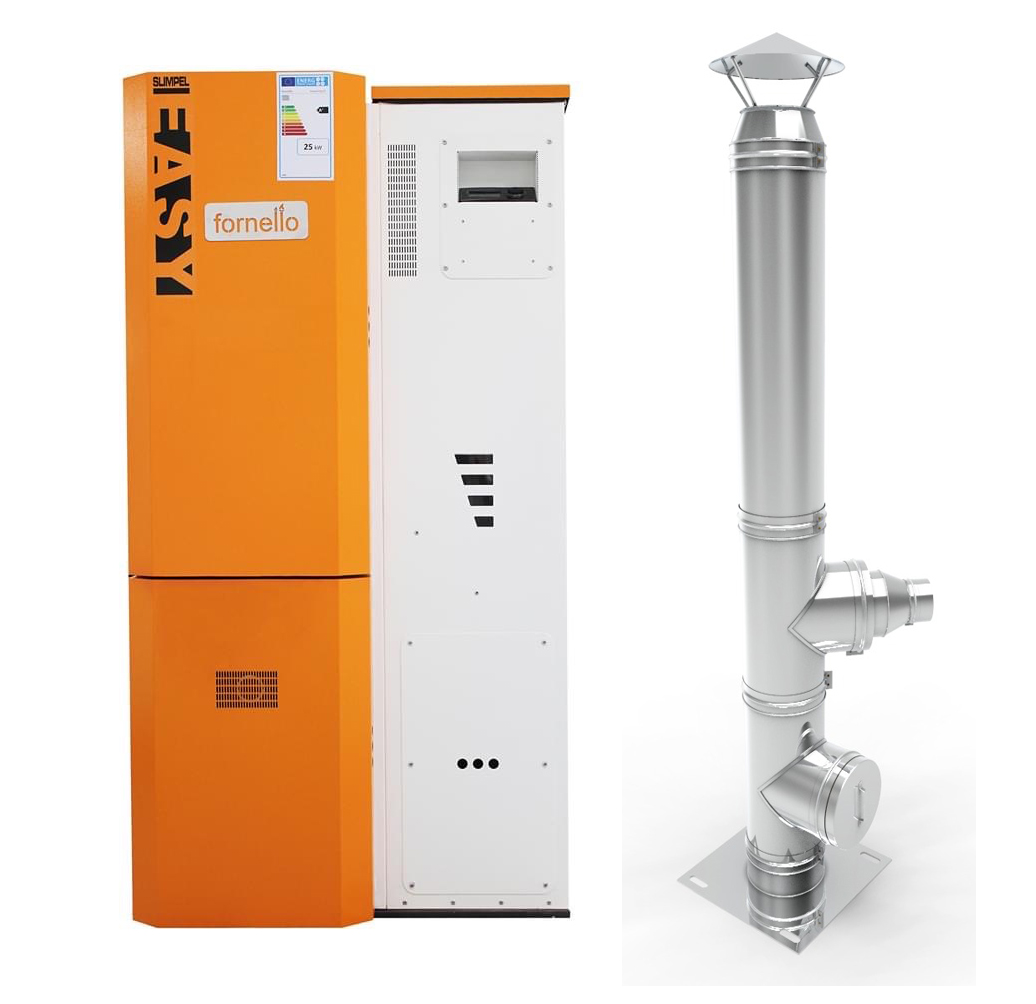 Fornello Slimpel Easy 25kW - Centrală Pe Peleti Premium