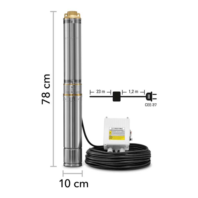 Pompa de adâncime Trotec TDP 5500 E, 1100 W, 6000 l/h - imagine 3