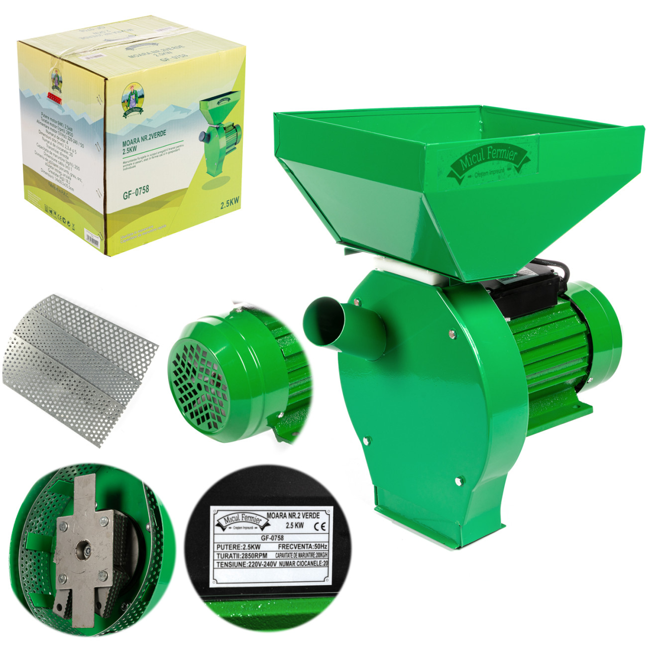 Moara Cereale Electrica Micul Fermier 2.5KW Pandora - imagine 6