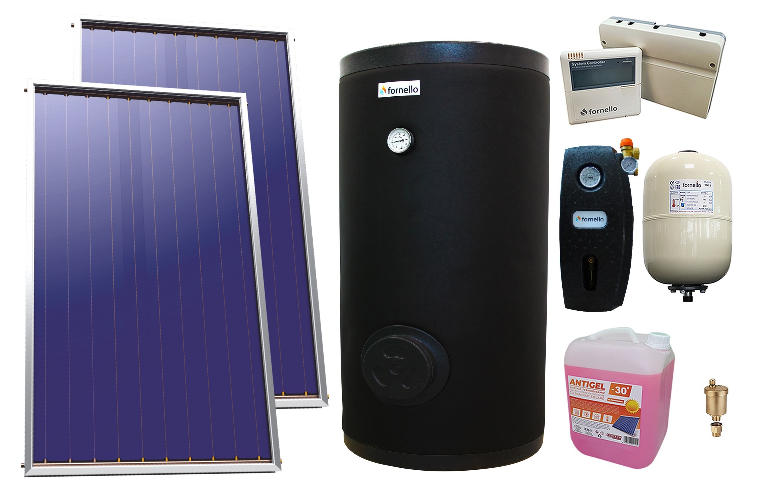 Sistem Solar Presurizat Sunsystem 2 Panouri + Boiler 200L