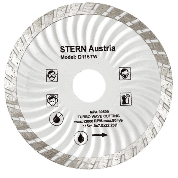 Disc Diamantat Stern 115mm - Tăiere Umedă/Uscată