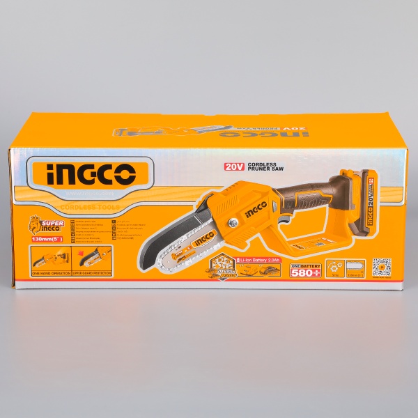 Mini Fierăstrău Drujbă de Mână 20V 13cm, Ingco CGSLI20581 - imagine 7