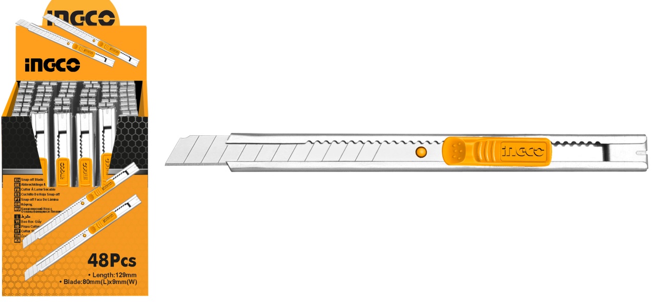 Cutter INGCO Ingust HKNS1806 | Precizie 9mm - imagine 2