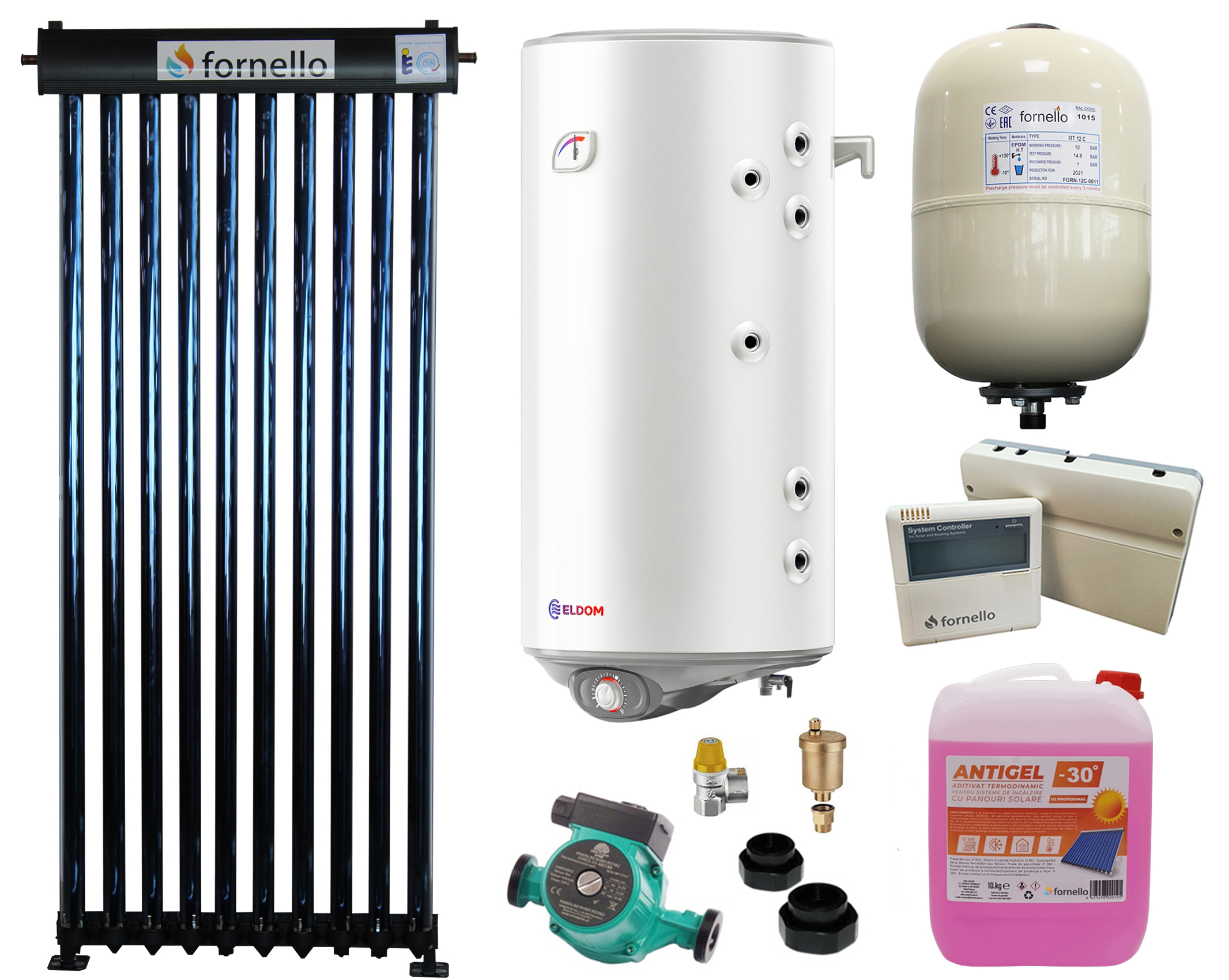 Sistem Solar Presurizat Fornello 10 Tuburi - imagine 2