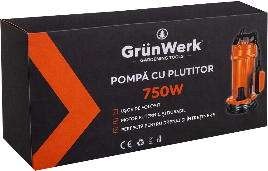 Pompă Submersibilă Grunwerk 750W, Plutitor, Hmax 32m - imagine 10