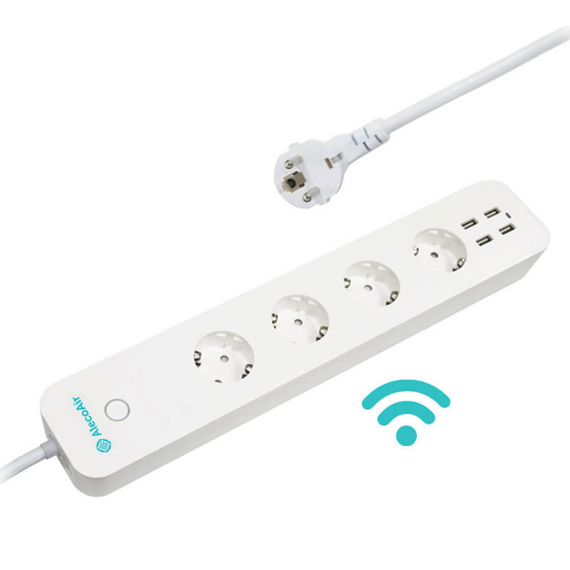 Prelungitor Smart WiFi AlecoAir G08-SP8S, 4 Prize + 4 USB