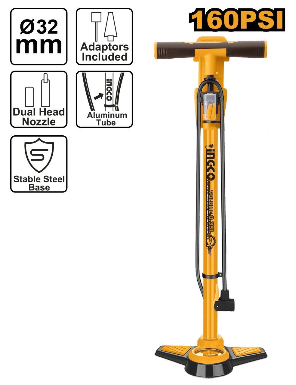 Pompa Auto Manuala INGCO MPP3201 cu Manometru