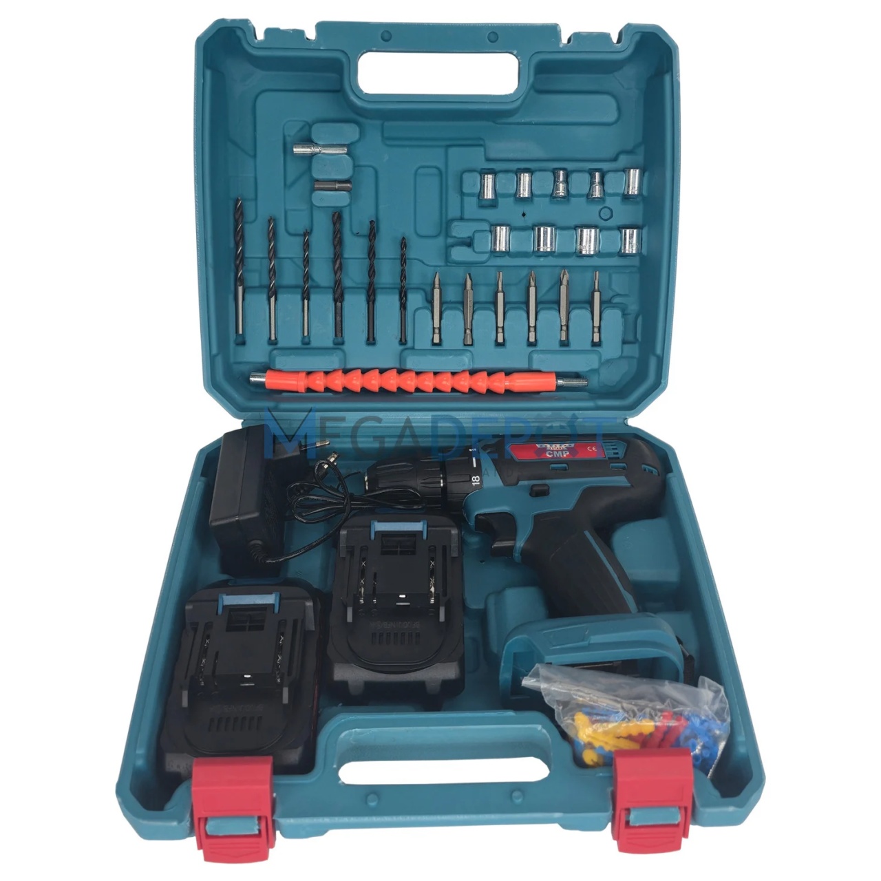 Masina de Insurubat Autofiletanta 48V, 2 Acumulatori 4Ah, 2 Viteze, Trusa Completa 96 Piese, CAMPION PROFESSIONAL CMP1836 - imagine 3