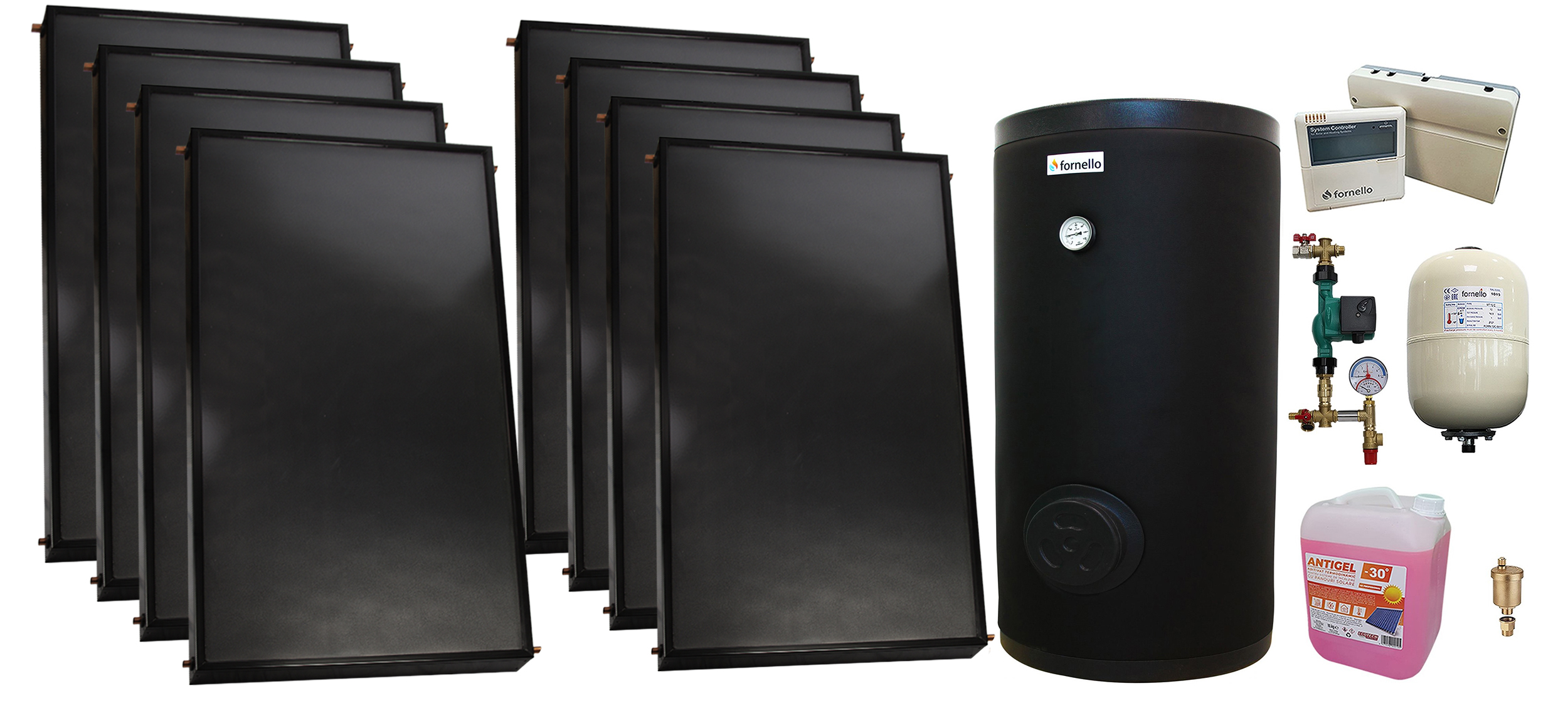 Sistem Solar Presurizat Fornello 8 Panouri 800L