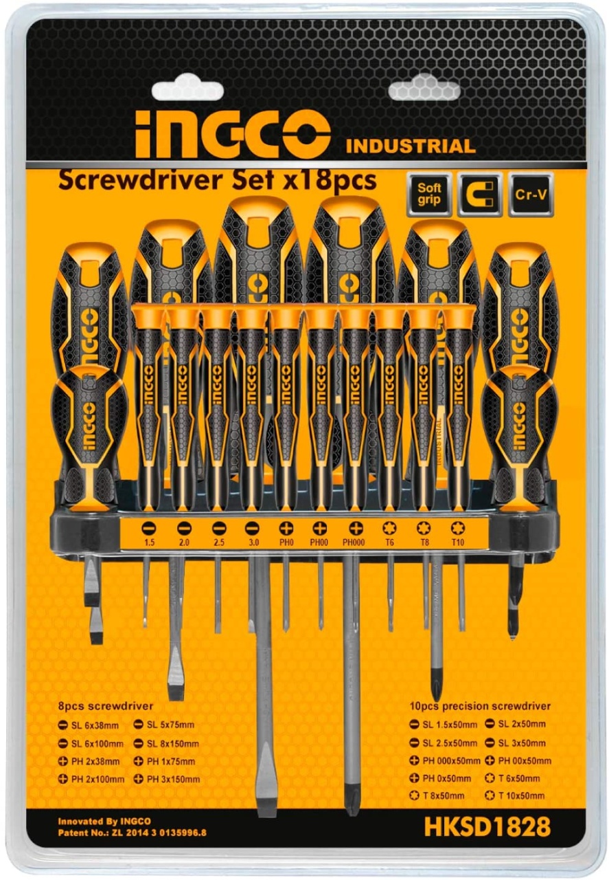 Set Surubelnite Precizie INGCO 18 Bucati CR-V - imagine 2
