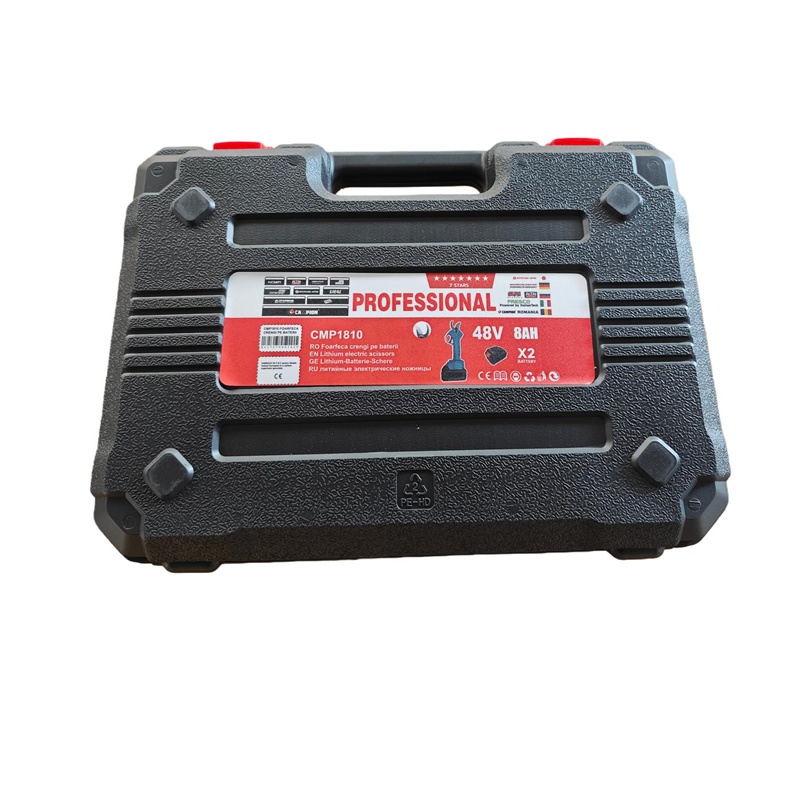 Foarfeca gradina electrica cu 2 acumulatori 48V, pentru gradina, diametru taiere 27mm, Valiza, Campion PROFESSIONAL CMP1810 - imagine 3