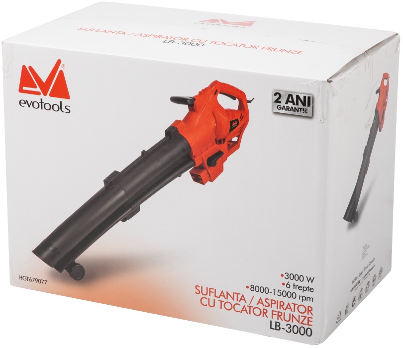 Suflanta Aspirator Frunze Tocator 3000W Evotools - imagine 3