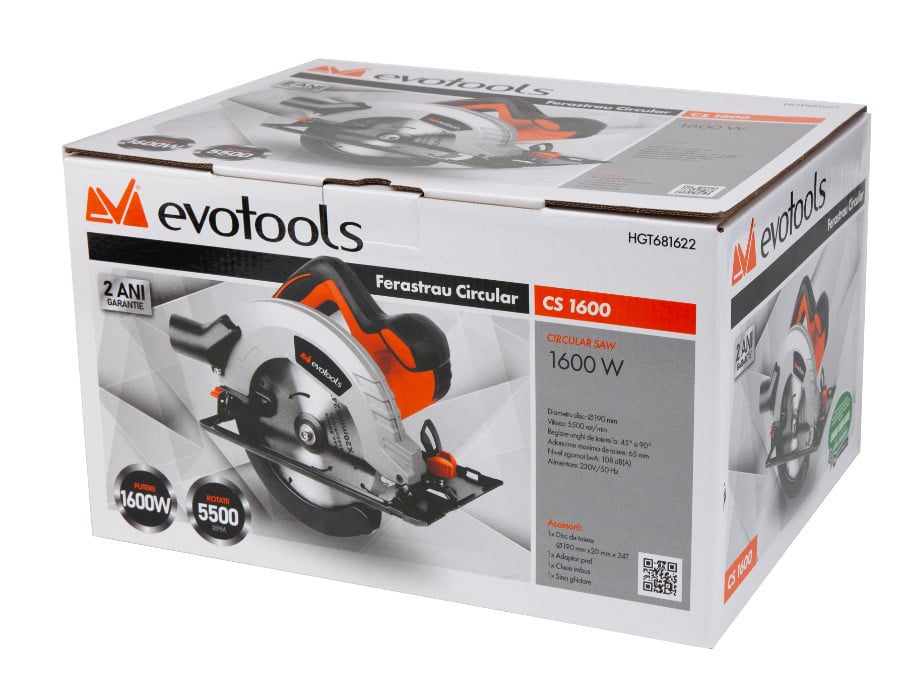 Fierastrau Circular Evotools 1600W 185mm - imagine 3