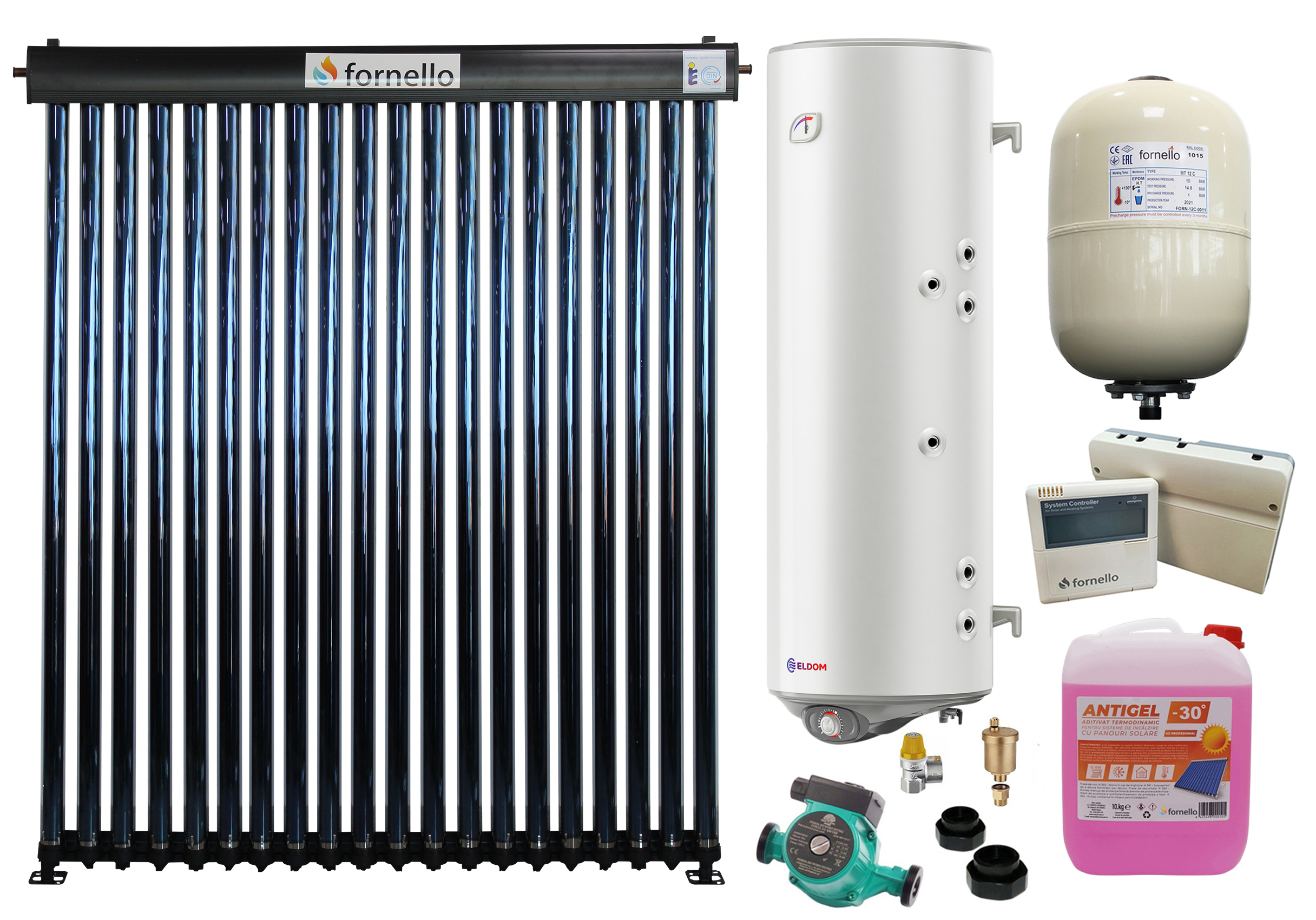 Kit Solar Presurizat Fornello 150L, 20 Tuburi - imagine 2