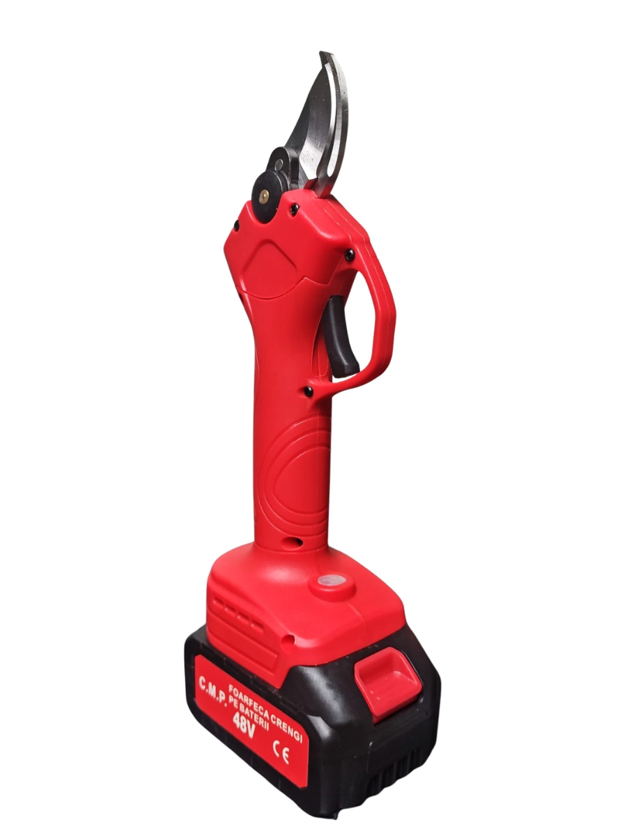 Foarfeca gradina electrica cu 2 acumulatori 48V, pentru gradina, diametru taiere 27mm, Valiza, profesional Campion PROFESSIONAL CMP1811 - imagine 2