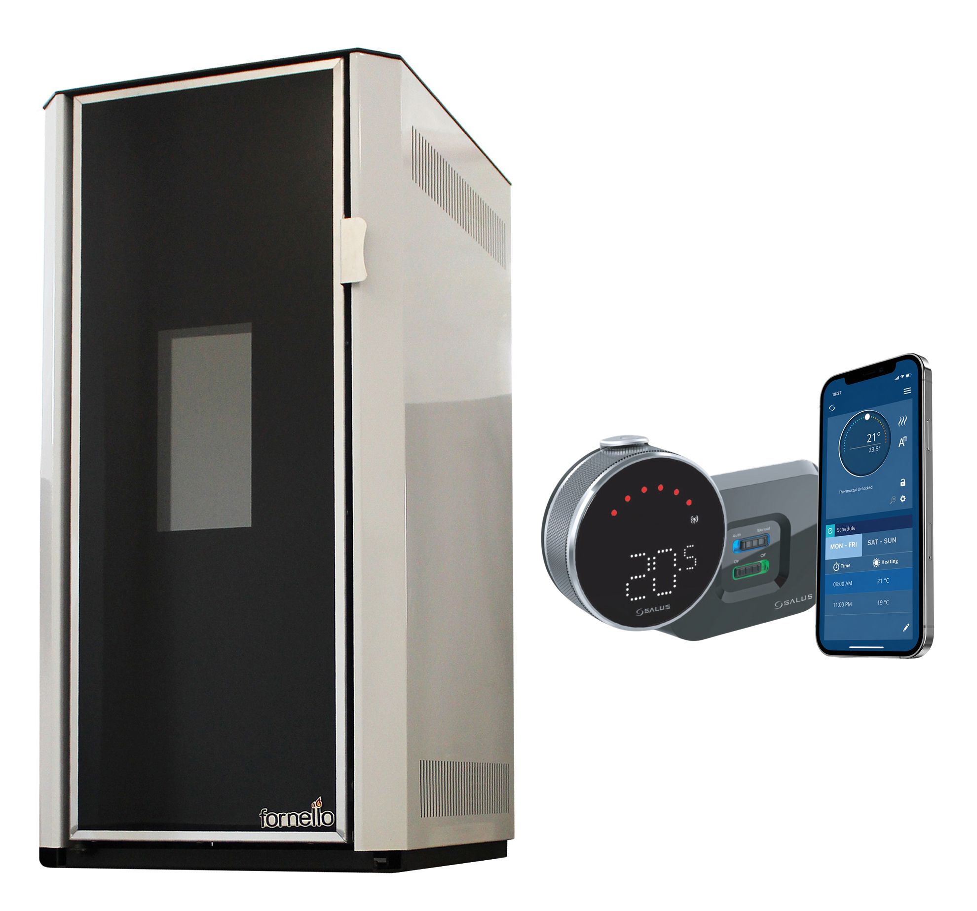 Termosemineu Fornello Lidya 25 kW Control Wi-Fi Complet - imagine 2