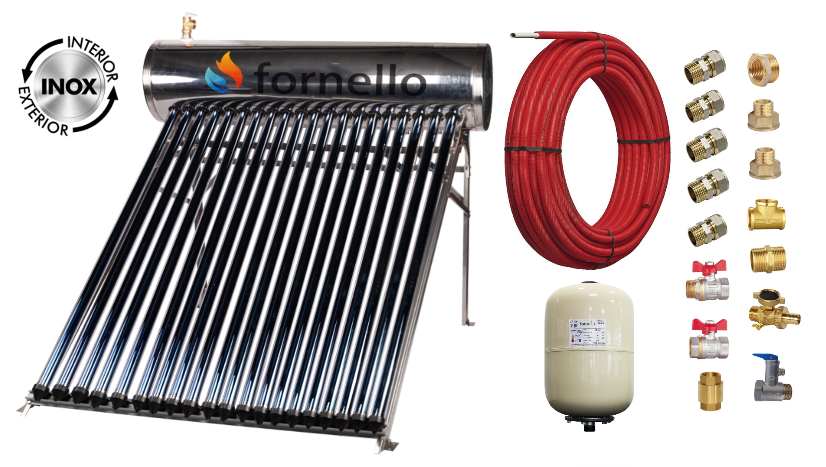 Panou Solar Presurizat Fornello 177L | 20 Tuburi