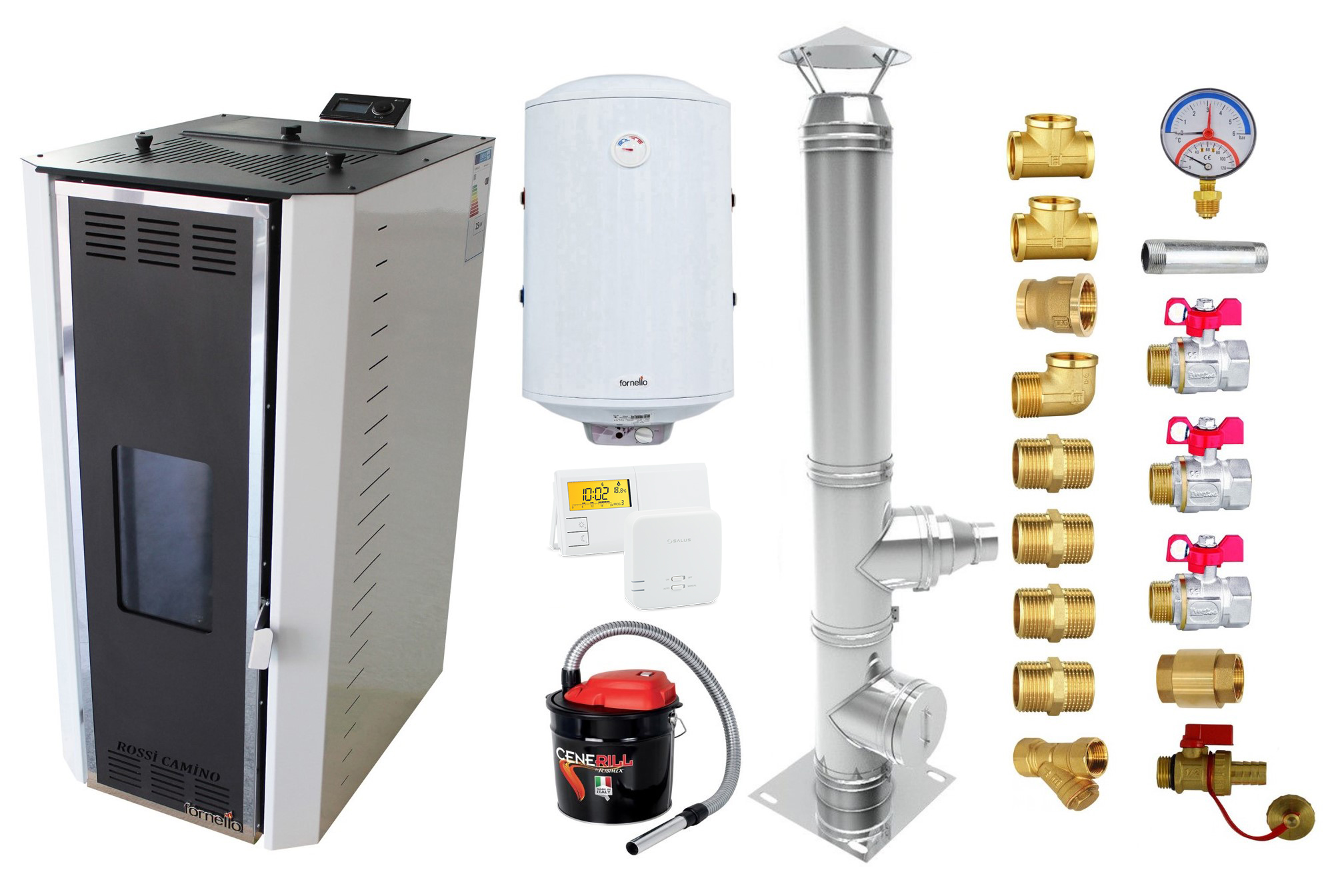 Termosemineu Fornello 35 kW Pachet Complet