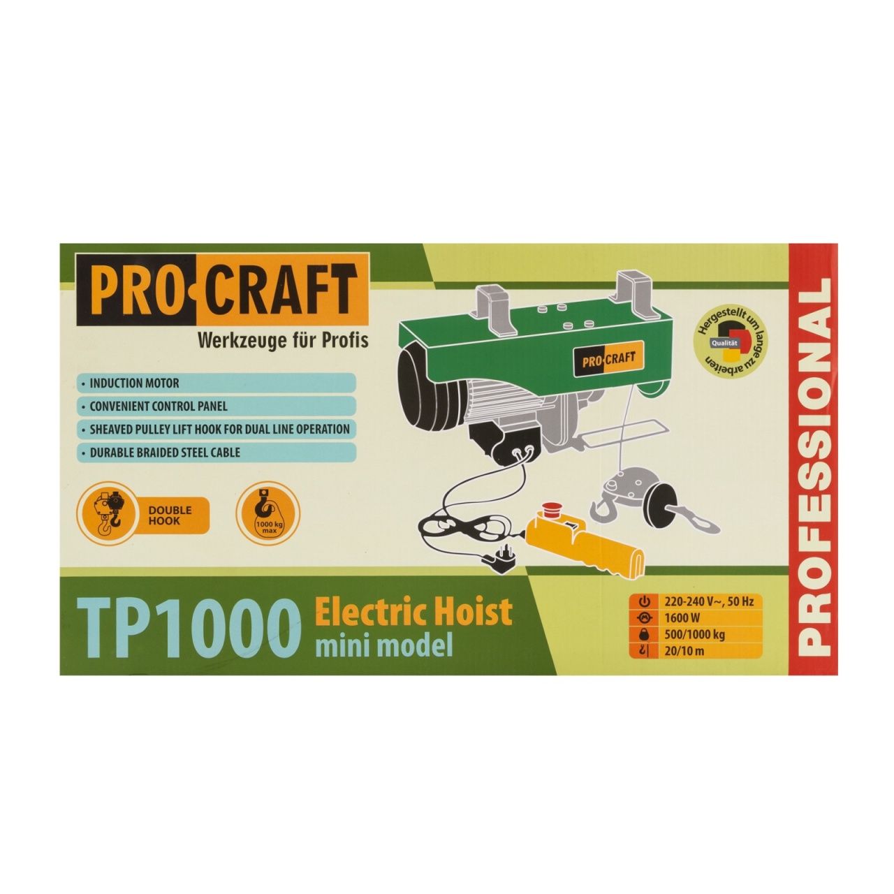 Troliu Electric PROCRAFT TP1000 1000kg, 1600W - imagine 3