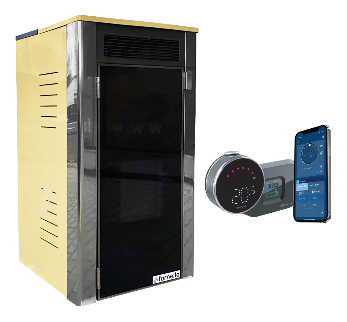 Termosemineu Fornello Primo Truva 25 kW Ivory - imagine 2