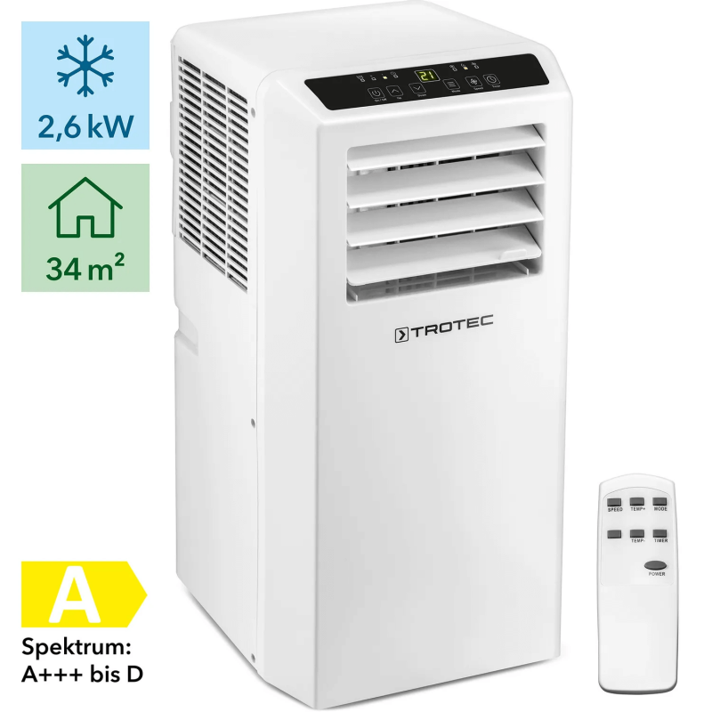 Trotec PAC 2610 S - Aer condiționat portabil 9000 BTU - imagine 2