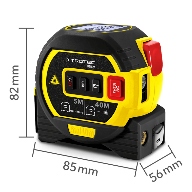 Distantier Laser TROTEC BD8M 3 în 1, 40 m, Funcție Pitagora - imagine 3