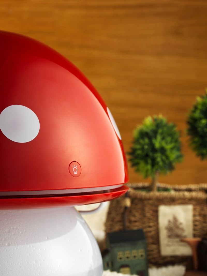 Umidificator Duux Mushroom Roșu, Veioză, 220 ml/ora, 15 mp - imagine 4