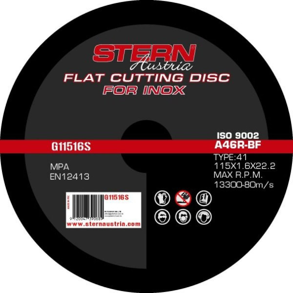 Set 10 Discuri Flex pentru Inox, 115 mm | Stern