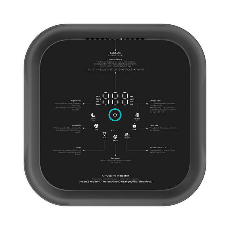 Purificator Aer AlecoAir P80 TRADITIO cu TRUE HEPA și UV-C - imagine 5