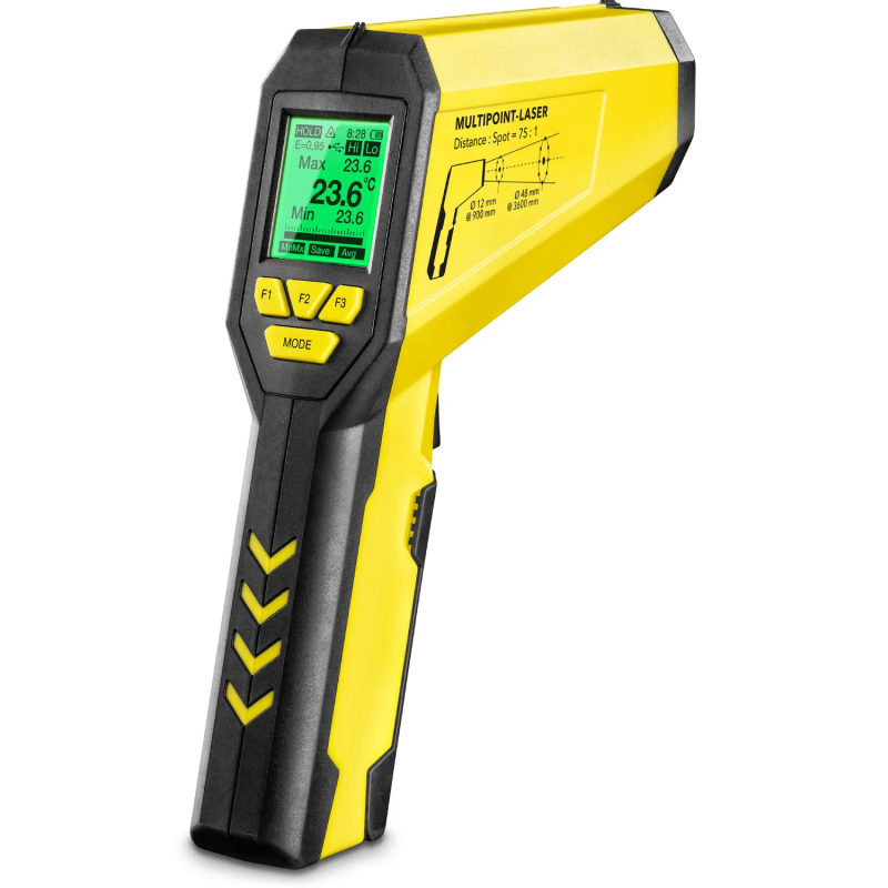 Pirometru Profesional TROTEC TP10 cu Dual Laser și USB - imagine 2