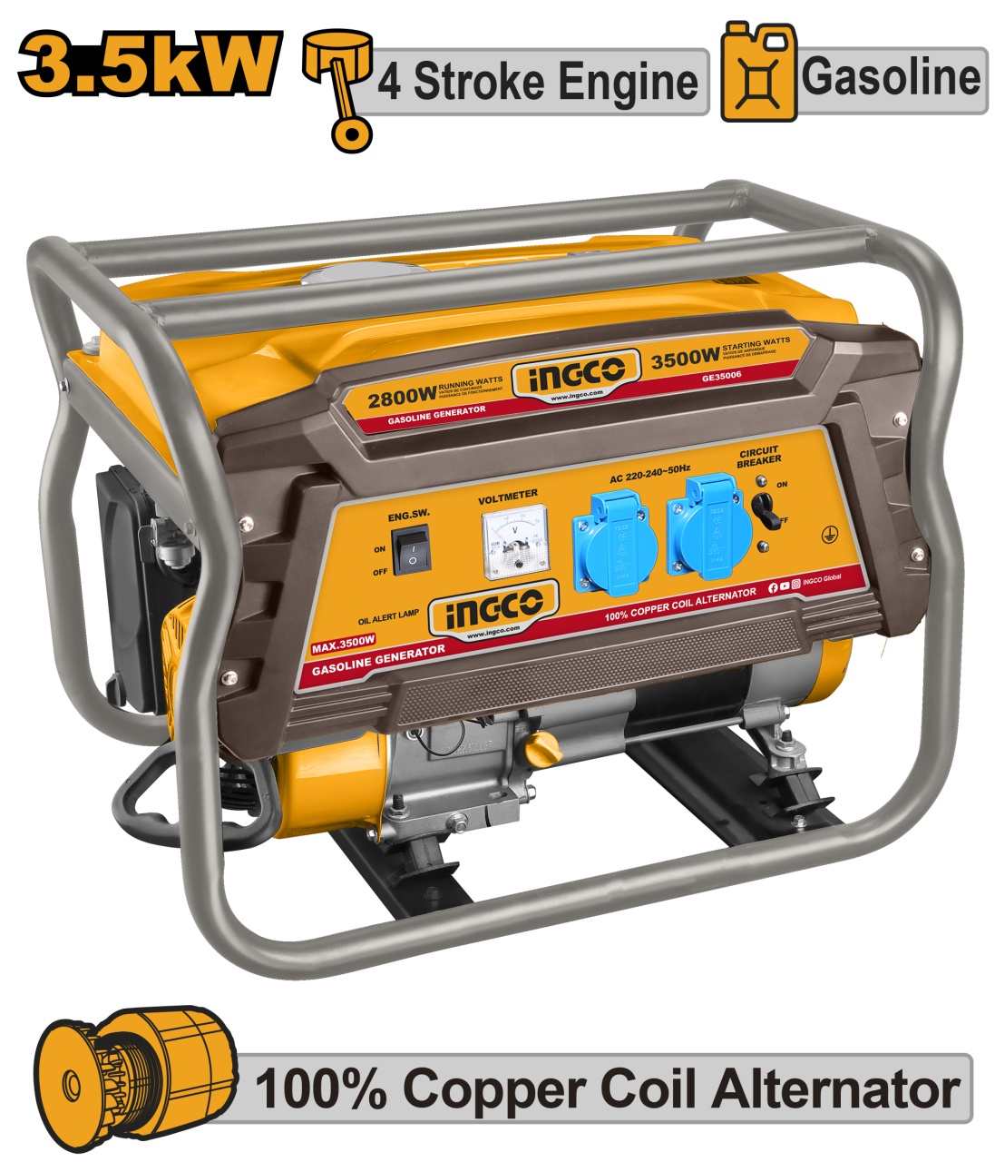 Generator Ingco GE35006 3.5KW Benzina