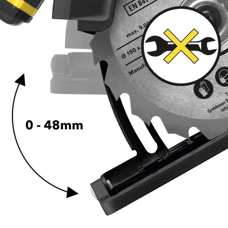 Fierăstrău Circular cu Acumulator Trotec PCSS 10-20V, 150 mm - imagine 7