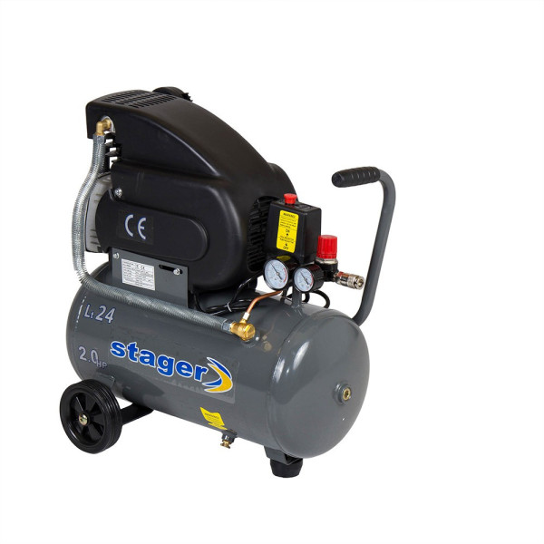 Compresor aer Stager HM2024F, 24L, 8 bar - imagine 2